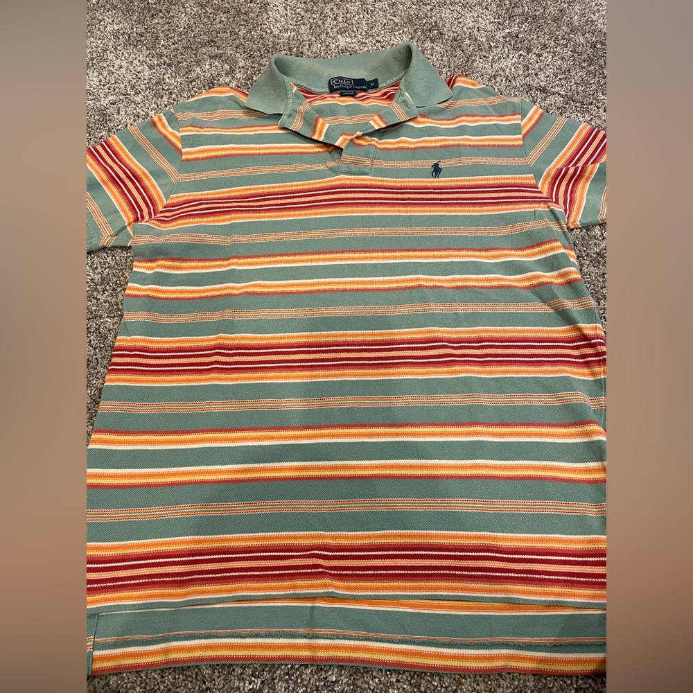 Mens Striped POLO Ralph Lauren size medium polo